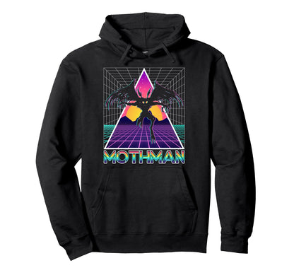 Vaporwave Aesthetic Mothman Cryptozoology Hoodie - Unique Graphic Unisex - T-Shirt, Sweatshirt, Hoodie