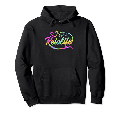 Rainbow Ketolife Low Carb Keto Diet Hoodie - Unique Graphic Men Women - T-Shirt, Sweatshirt, Hoodie