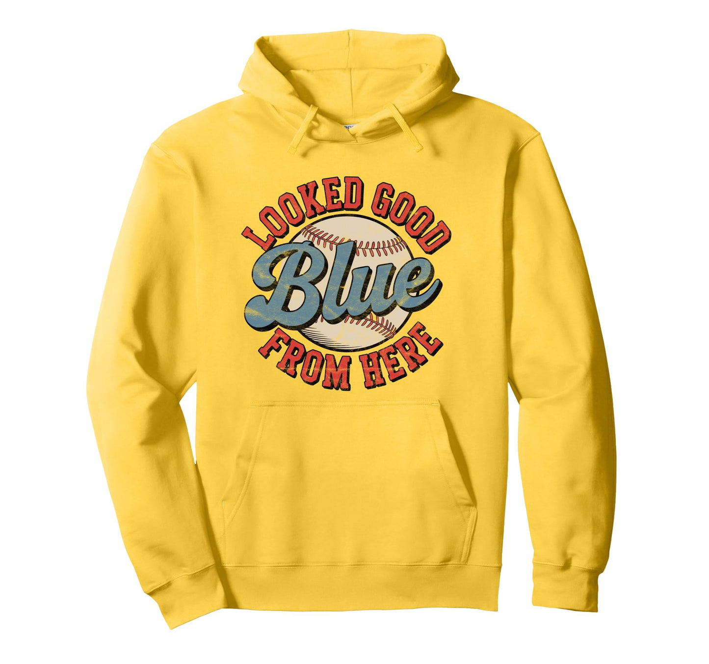 Funny Baseball Mom Looked Good From Here Hoodie - Custom Art Print Unisex - T-Shirt, Sweatshirt, Hoodie