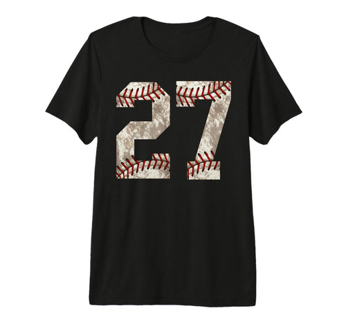 Baseball Player Jersey Number 27 T-Shirt - Custom Art Print for Adults - T-Shirt, Sweatshirt, Hoodie