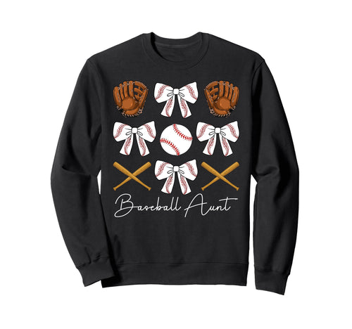 Baseball Aunt Baseball Player Auntie Sweatshirt - Aesthetic Graphic Unisex - T-Shirt, Sweatshirt, Hoodie