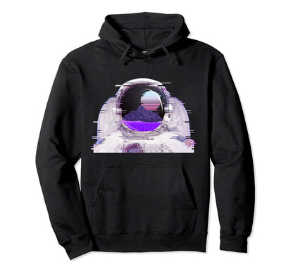Astronaut Suit Helmet Glitch Art Hoodie - Casual Everyday Wear for Adults - T-Shirt, Sweatshirt, Hoodie