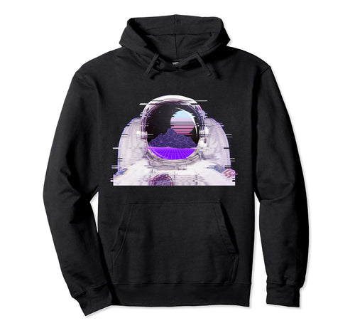 Astronaut Suit Helmet Glitch Art Hoodie - Casual Everyday Wear for Adults - T-Shirt, Sweatshirt, Hoodie
