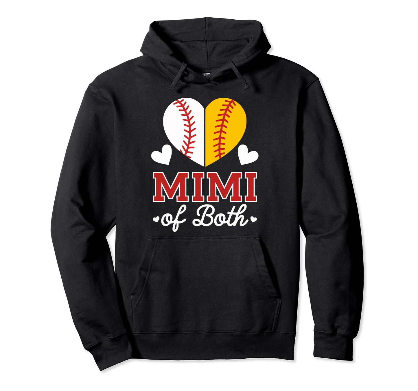 Mimi Baseball Grandma Grandmother Hoodie - Fun Novelty Design Unisex - T-Shirt, Sweatshirt, Hoodie