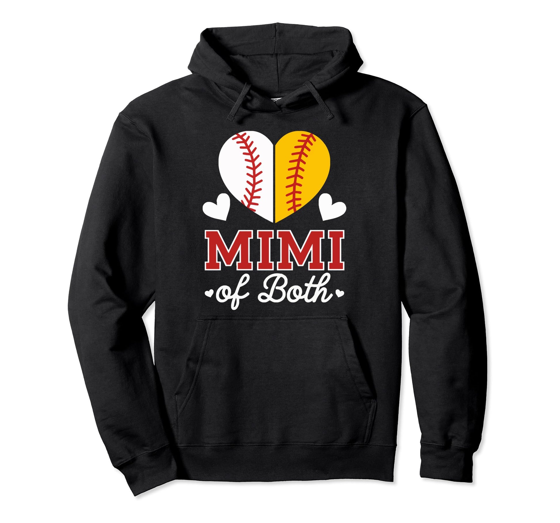 Mimi Baseball Grandma Grandmother Hoodie - Fun Novelty Design Unisex - T-Shirt, Sweatshirt, Hoodie