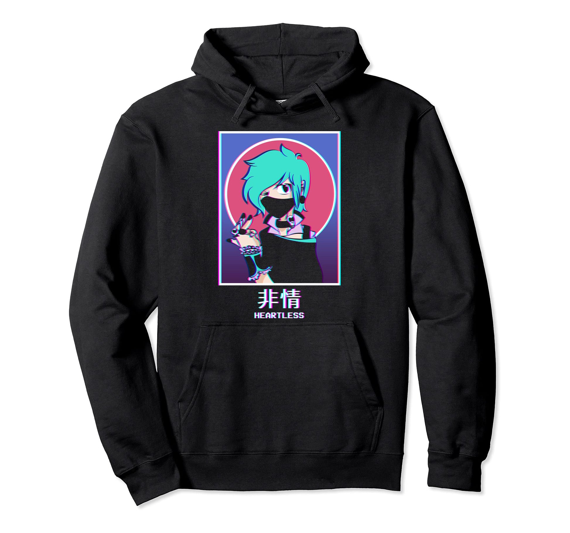 Heartless Pastel Goth Anime Vaporwave Hoodie - Unique Graphic Men Women - T-Shirt, Sweatshirt, Hoodie