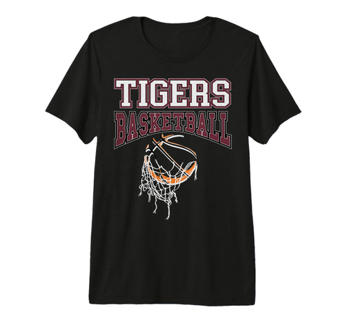 Tigers Basketball Mom Team Game Day T-Shirt - Minimalist Print for Adults - T-Shirt, Sweatshirt, Hoodie