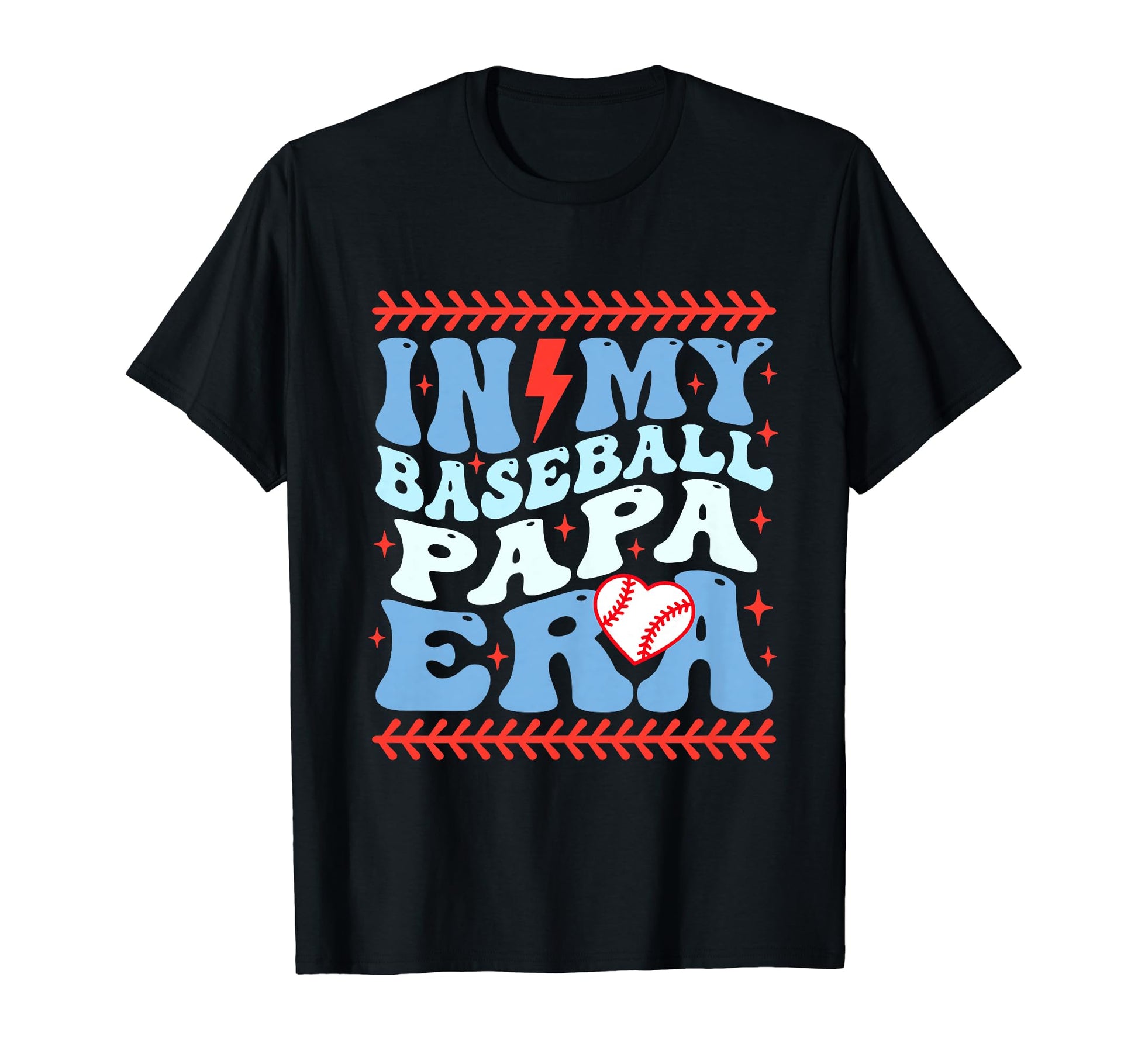 My Baseball Papa Era Groovy Baseball T-Shirt - Custom Art Print for Adults - T-Shirt, Sweatshirt, Hoodie