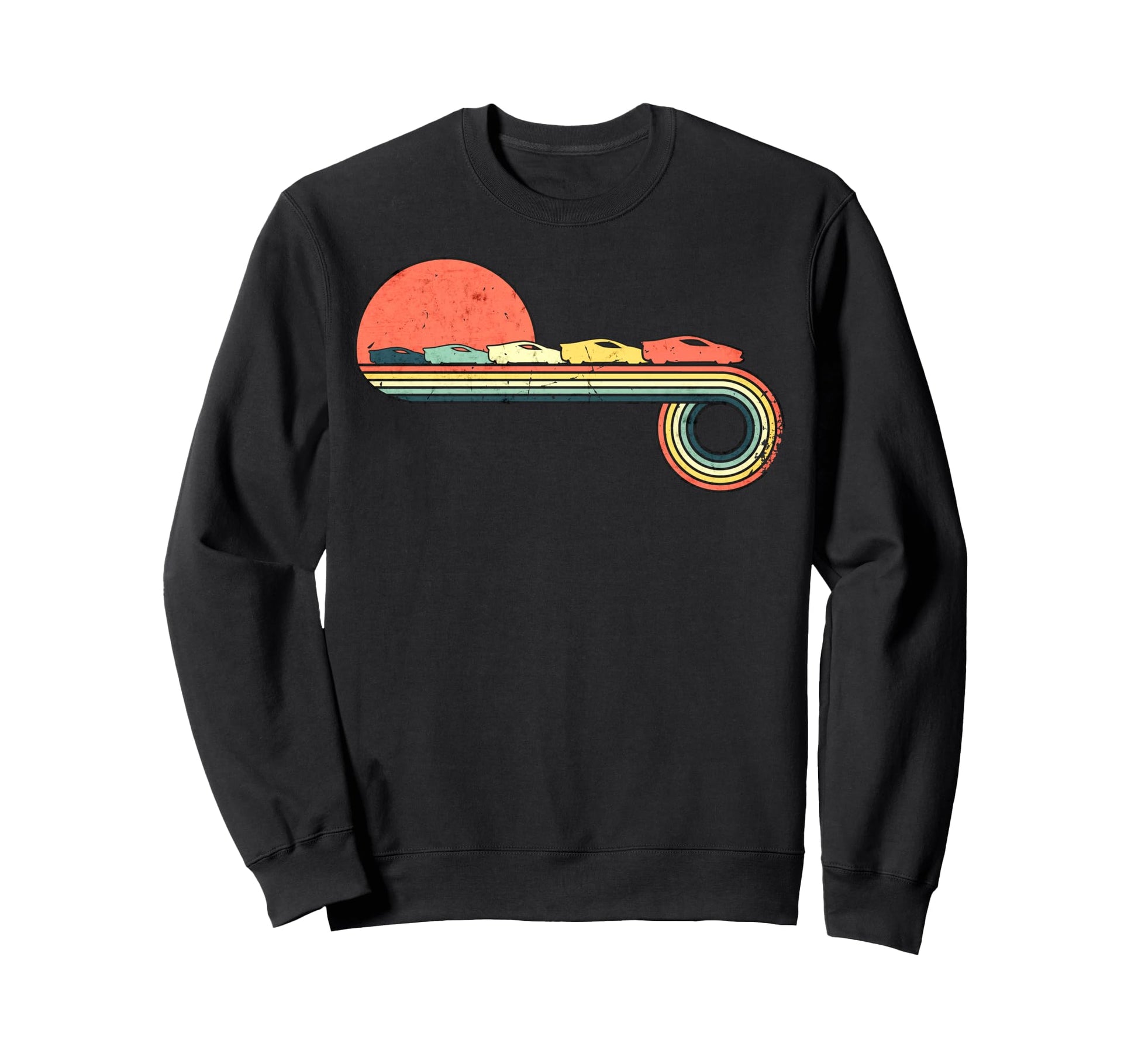 Car Sportscar Sunset Rainbow Sweatshirt - Graphic Print Men Women - T-Shirt, Sweatshirt, Hoodie