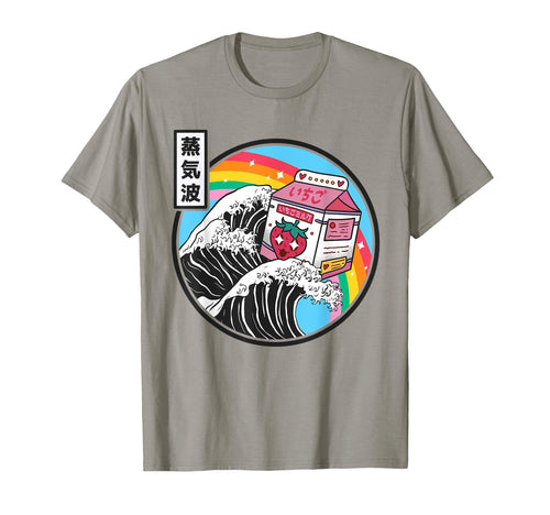 Strawberry Milk Karton Great Wave T-Shirt - Aesthetic Graphic for Adults - T-Shirt, Sweatshirt, Hoodie
