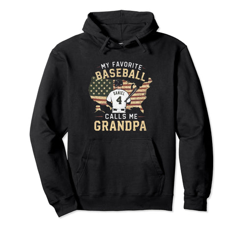 Baseball Grandpa Usa Favorite Player Hoodie - Graphic Print Men Women - T-Shirt, Sweatshirt, Hoodie