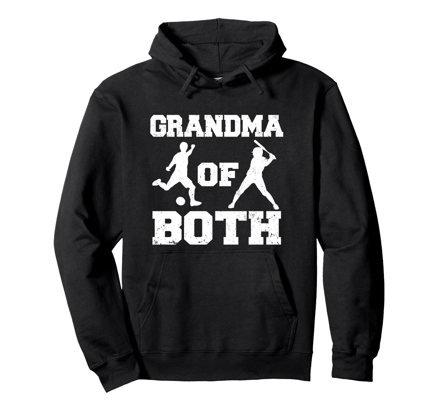 Grandma Both Funny Soccer Baseball Hoodie - Aesthetic Graphic for Adults - T-Shirt, Sweatshirt, Hoodie