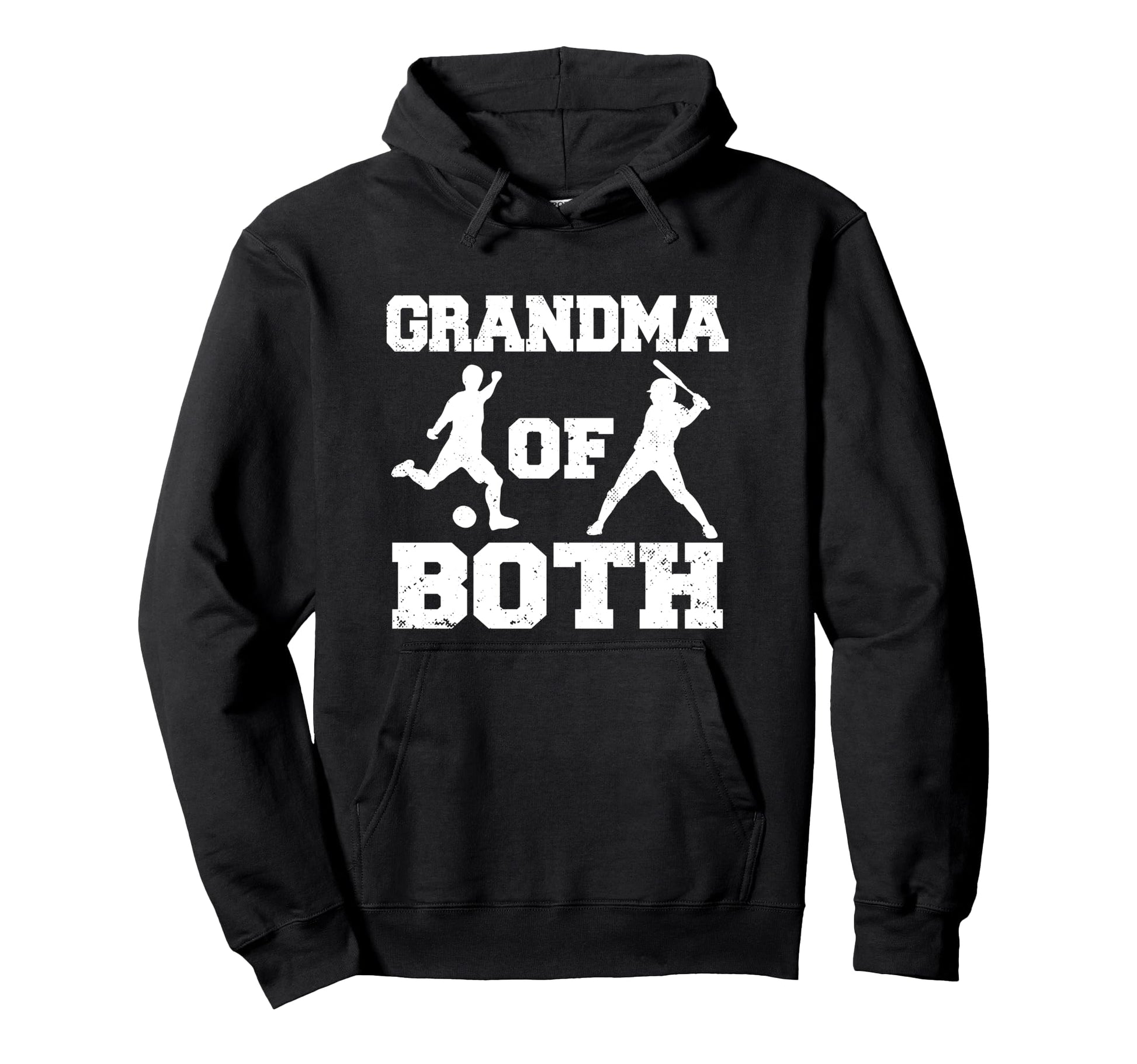 Grandma Both Funny Soccer Baseball Hoodie - Aesthetic Graphic for Adults - T-Shirt, Sweatshirt, Hoodie