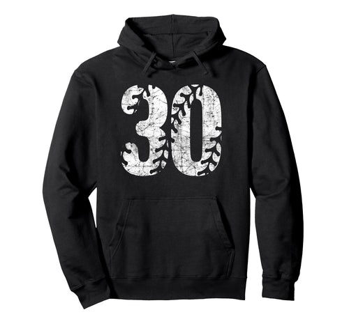 Baseball Softball Mom 30 Number 30 Hoodie - Casual Everyday Wear Unisex - T-Shirt, Sweatshirt, Hoodie