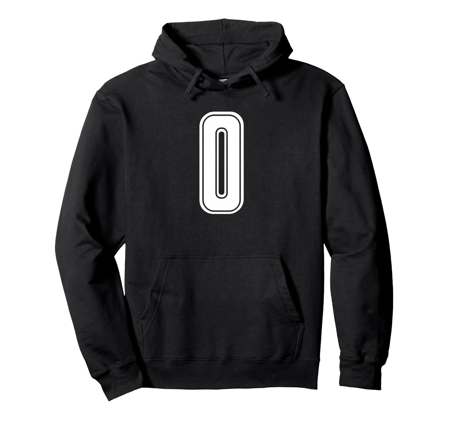 White Sport Team Number 0 Hoodie - Casual Everyday Wear for Adults - T-Shirt, Sweatshirt, Hoodie