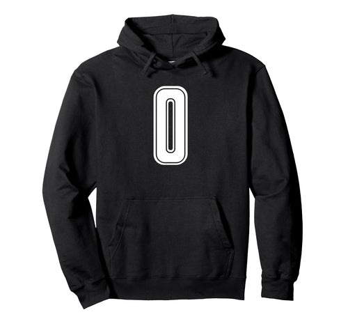 White Sport Team Number 0 Hoodie - Casual Everyday Wear for Adults - T-Shirt, Sweatshirt, Hoodie