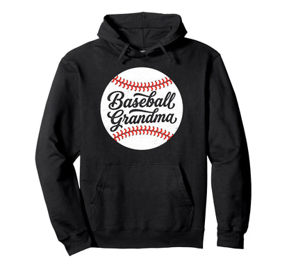 Baseball Grandma Script Sports Hoodie - Streetwear Style Unisex - T-Shirt, Sweatshirt, Hoodie