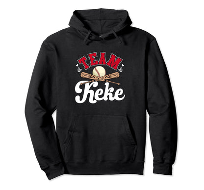 Team Keke Mothers Day Baseball Softball Hoodie - Novelty Apparel Unisex - T-Shirt, Sweatshirt, Hoodie