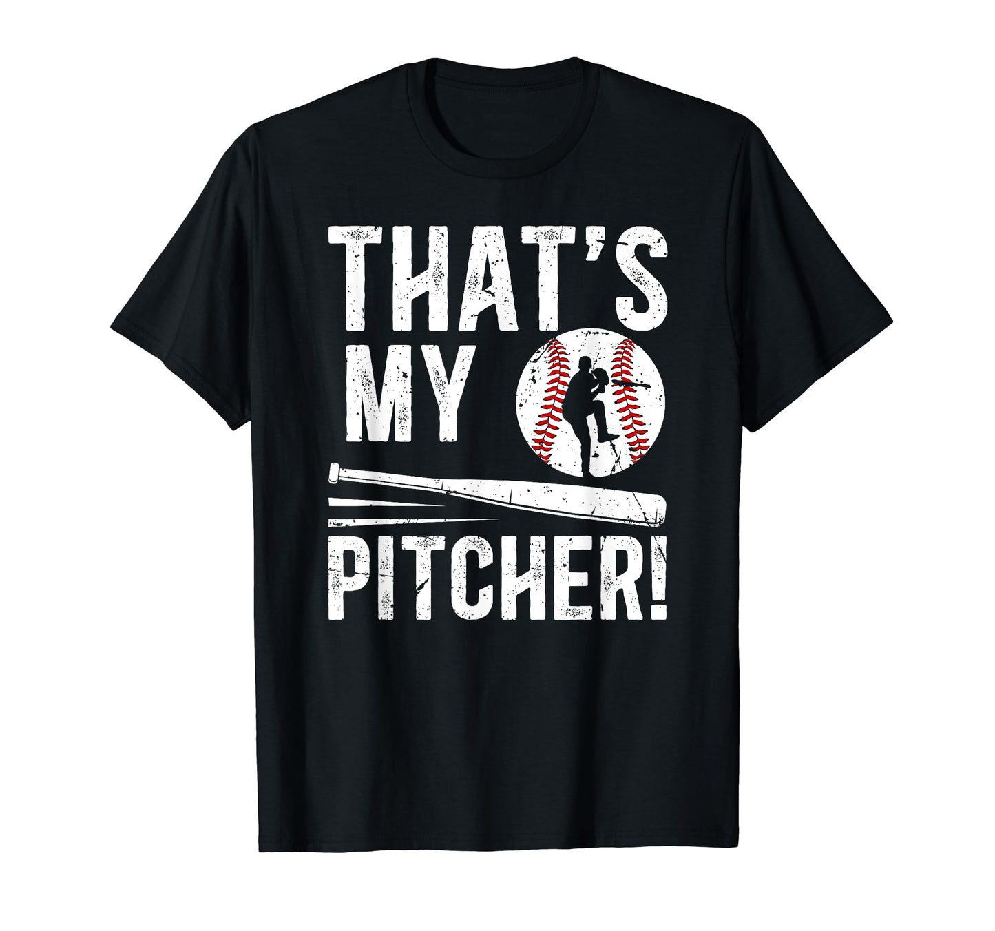 Thats My Baseball Pitcher Dad Baseball T-Shirt - Graphic Print Unisex - T-Shirt, Sweatshirt, Hoodie