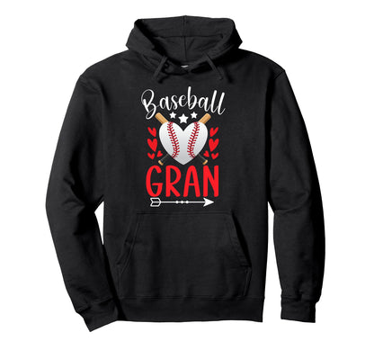 Baseball Gran Grandma Gran Baseball Hoodie - Aesthetic Graphic Unisex - T-Shirt, Sweatshirt, Hoodie