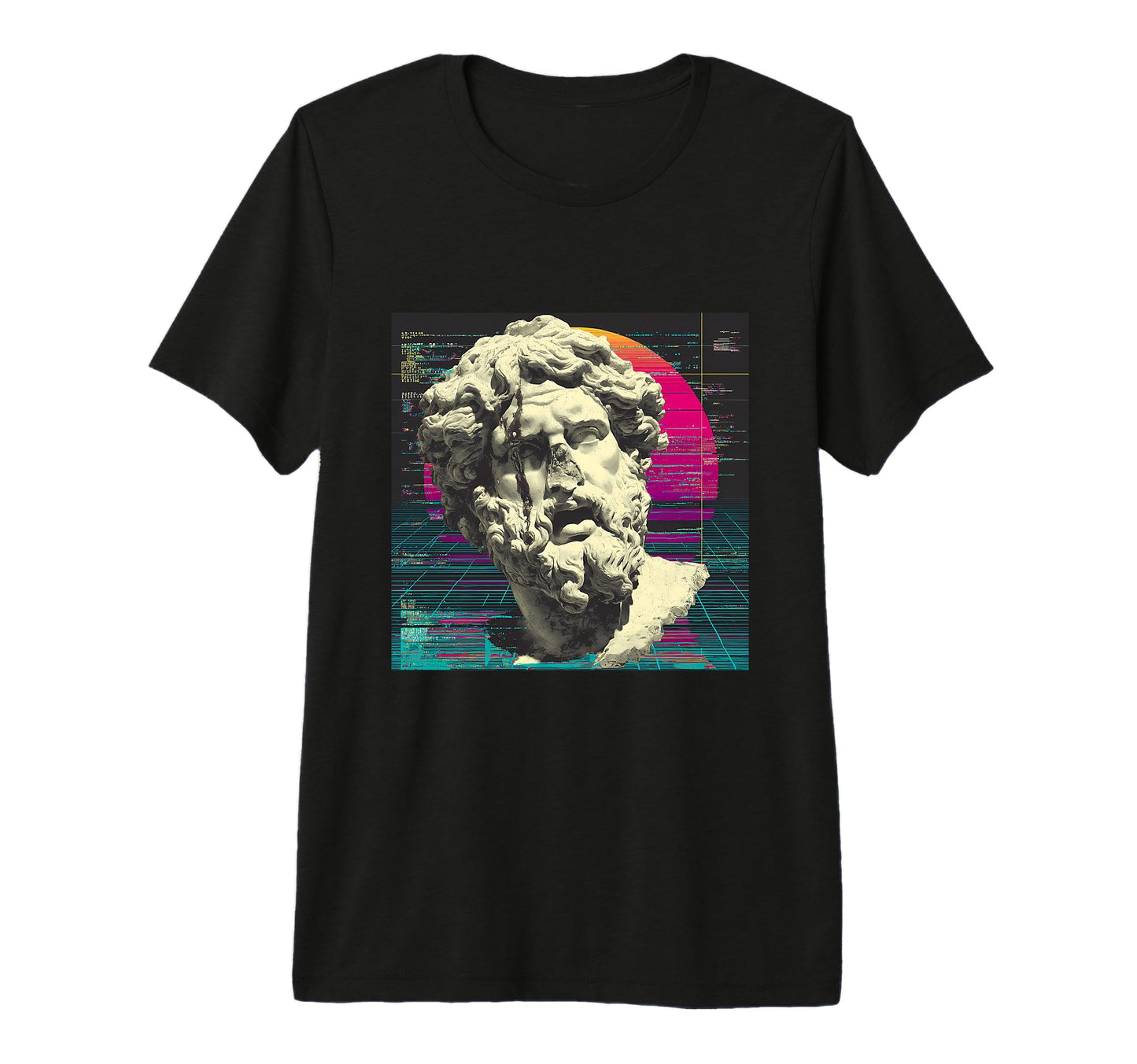 Vaporwave Glitch Art Greek Bust T-Shirt - Streetwear Style Unisex - T-Shirt, Sweatshirt, Hoodie