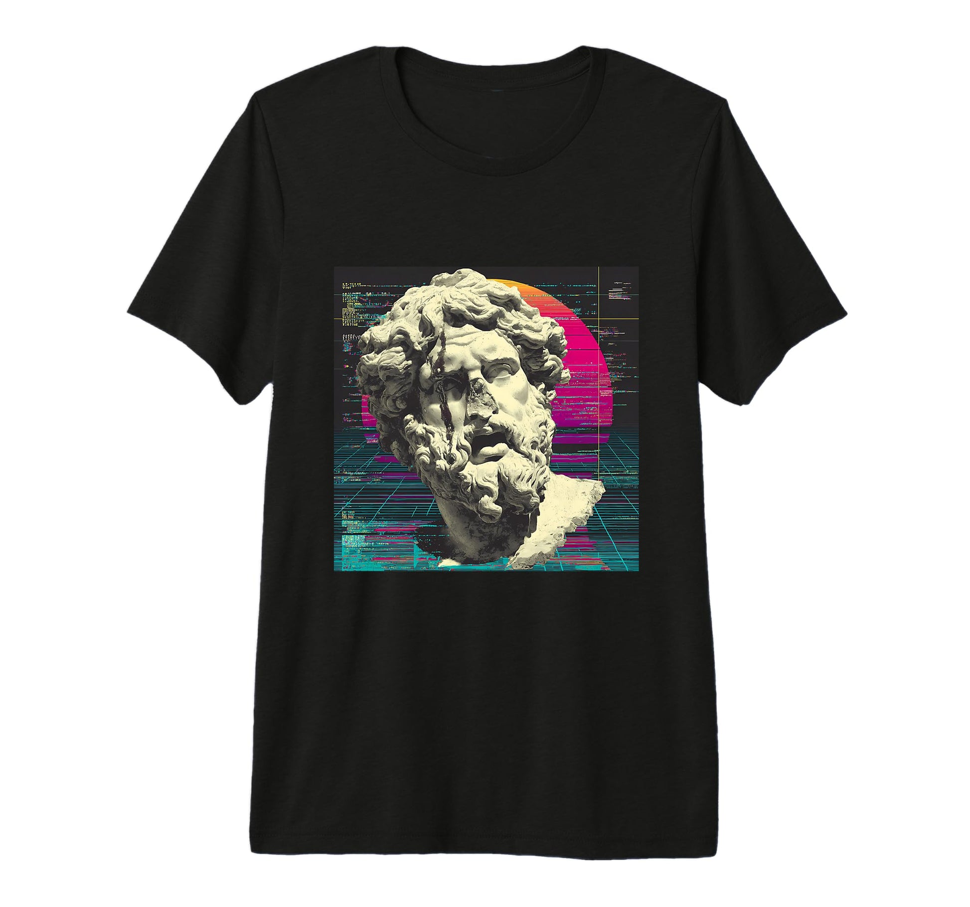 Vaporwave Glitch Art Greek Bust T-Shirt - Streetwear Style Unisex - T-Shirt, Sweatshirt, Hoodie