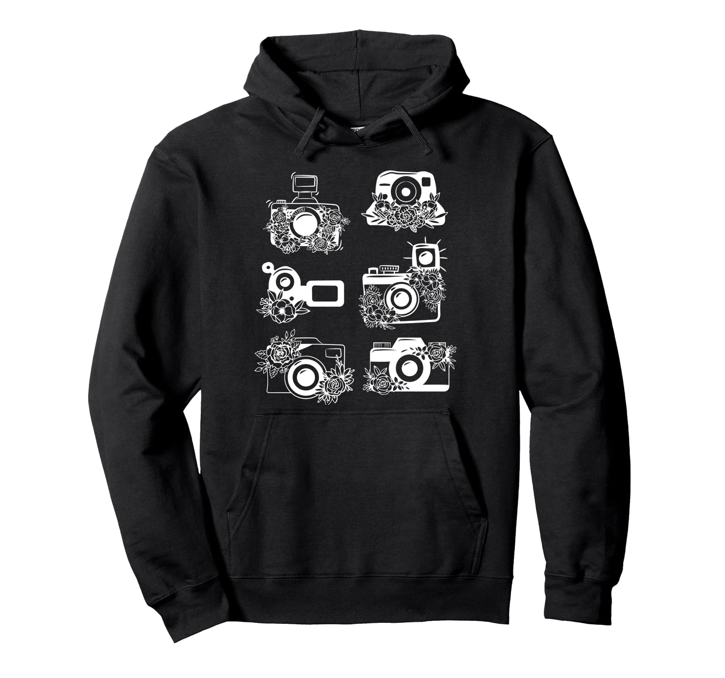 Photographer Storyteller Camera Floral Hoodie - Unique Graphic Men Women - T-Shirt, Sweatshirt, Hoodie