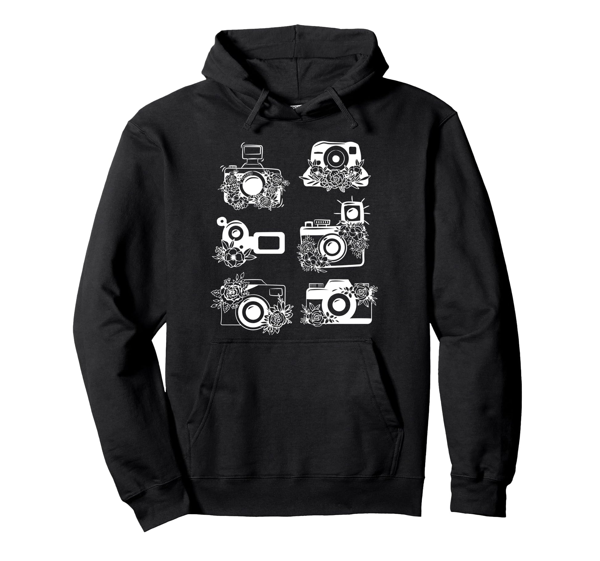 Photographer Storyteller Camera Floral Hoodie - Unique Graphic Men Women - T-Shirt, Sweatshirt, Hoodie