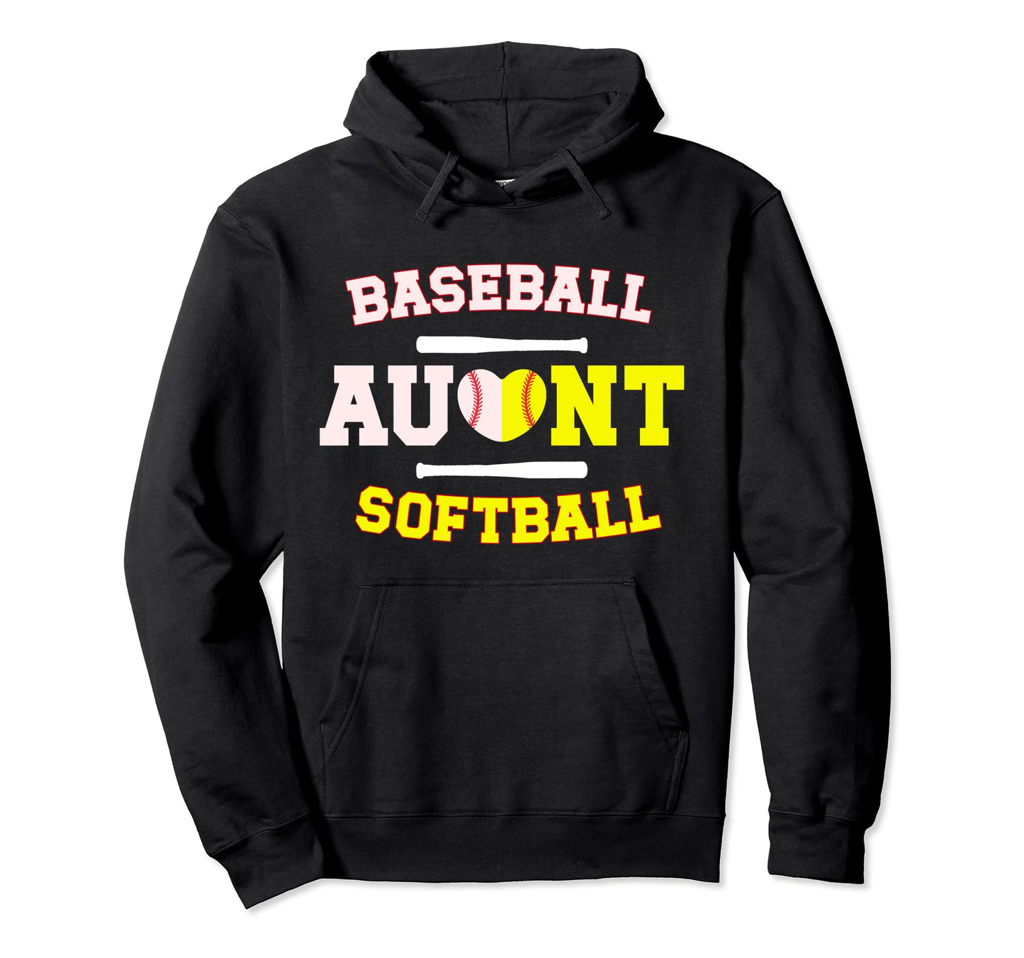 Baseball Softball Aunt Softball Hoodie - Streetwear Style for Adults - T-Shirt, Sweatshirt, Hoodie