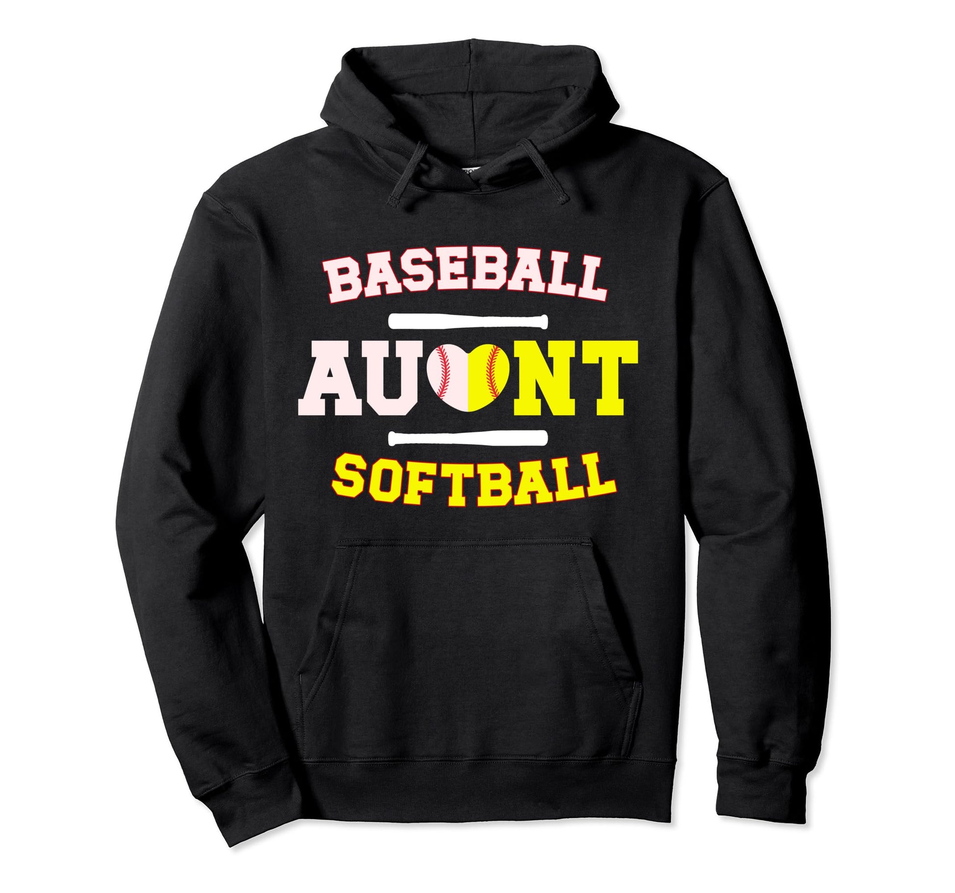 Baseball Softball Aunt Softball Hoodie - Streetwear Style for Adults - T-Shirt, Sweatshirt, Hoodie