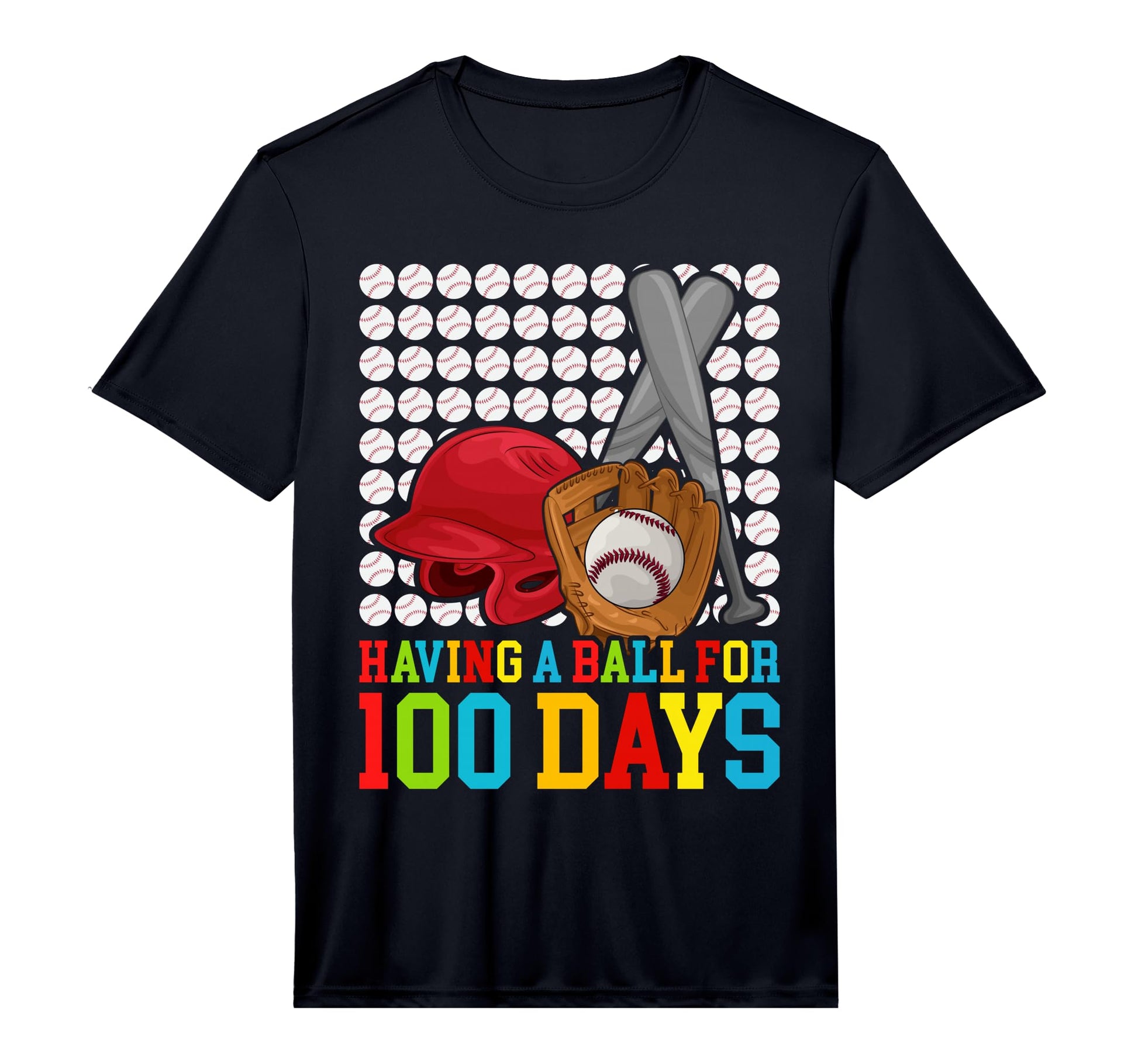 100 Days School Baseball 100Th Day T-Shirt - Fun Novelty Design Men Women - T-Shirt, Sweatshirt, Hoodie