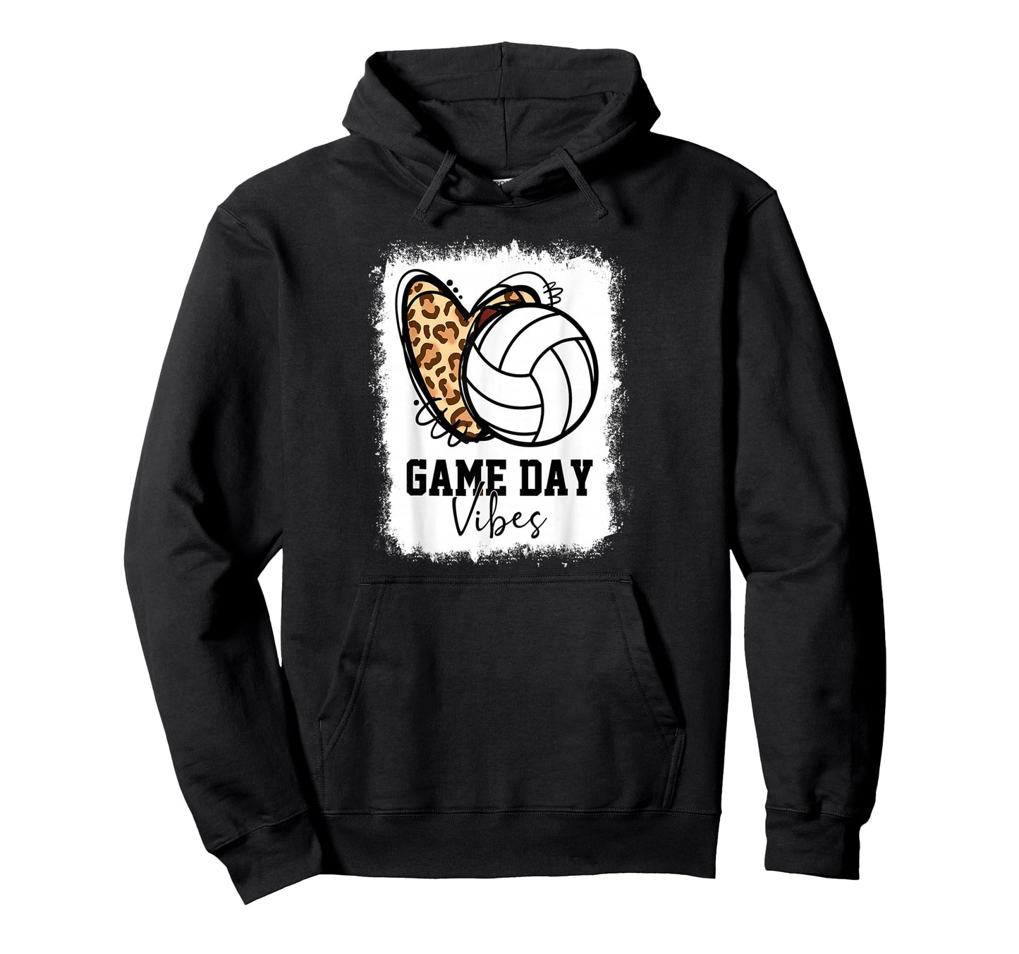 Bleached Volleyball Game Day Vibes Hoodie - Streetwear Style Unisex - T-Shirt, Sweatshirt, Hoodie