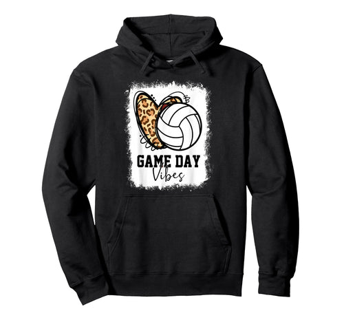 Bleached Volleyball Game Day Vibes Hoodie - Streetwear Style Unisex - T-Shirt, Sweatshirt, Hoodie