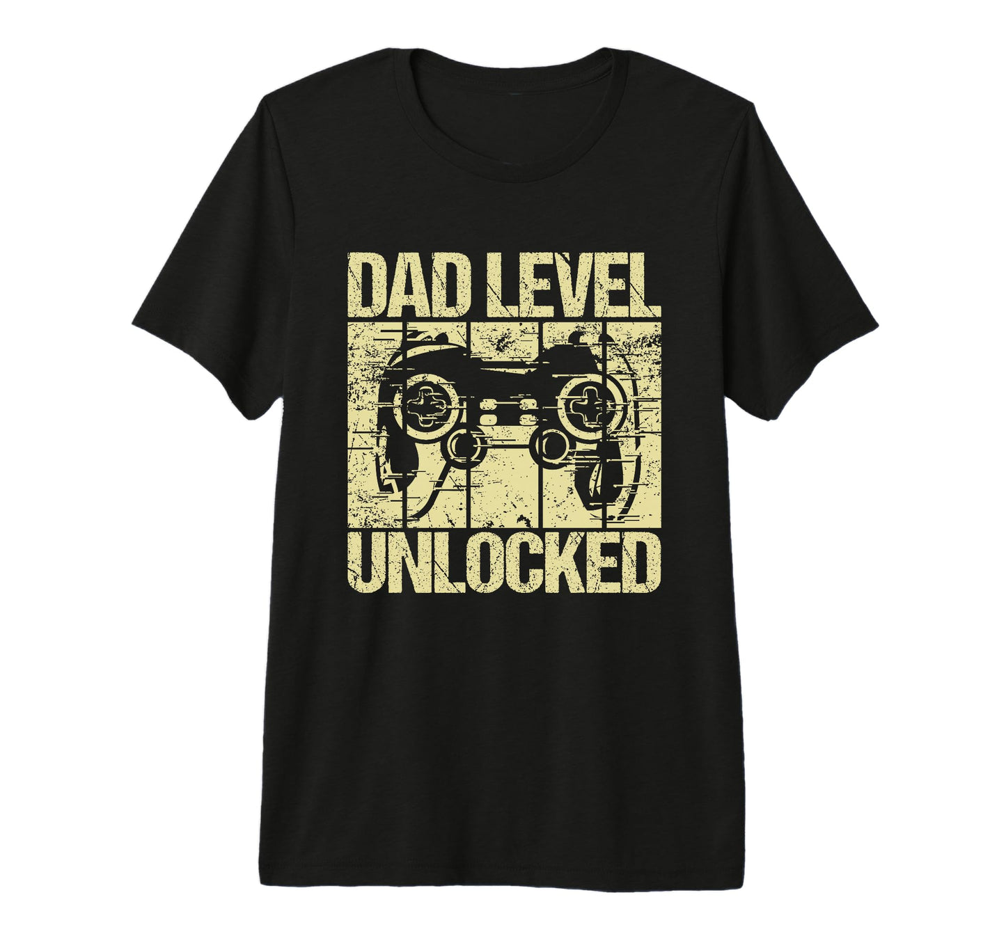 Dad Level Unlocked Gaming Controller T-Shirt - Unique Graphic Unisex - T-Shirt, Sweatshirt, Hoodie