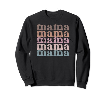 Groovy Boho Mama Mothers Day Sweatshirt - Trendy Graphic Unisex - T-Shirt, Sweatshirt, Hoodie