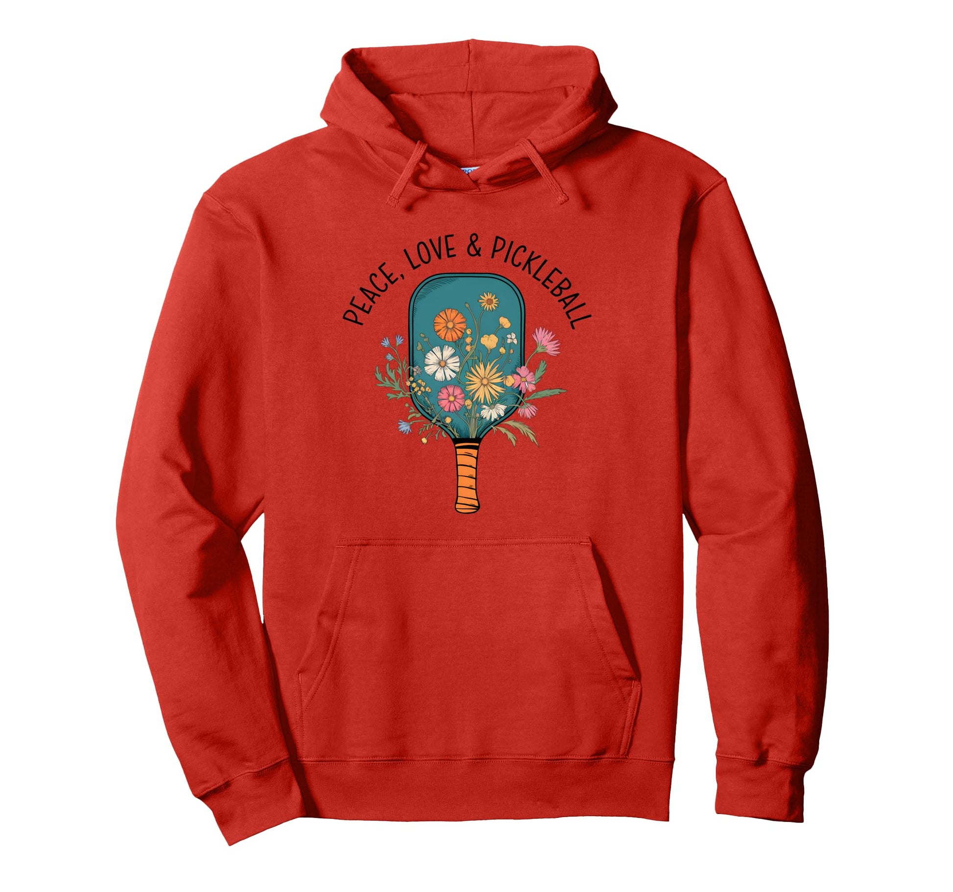 Peace Love Pickleball Boho Outfit Hoodie - Streetwear Style for Adults - T-Shirt, Sweatshirt, Hoodie
