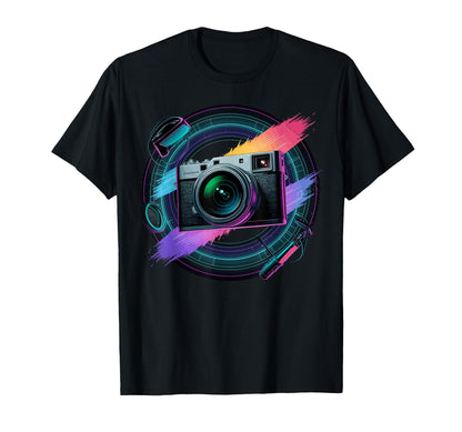 Colorful Camera Electric T-Shirt - Casual Everyday Wear for Adults - T-Shirt, Sweatshirt, Hoodie