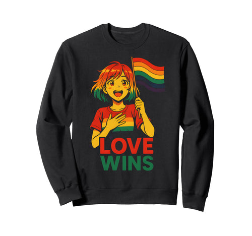Gay Pride Parade Month Love Wins Sweatshirt - Minimalist Print Unisex - T-Shirt, Sweatshirt, Hoodie
