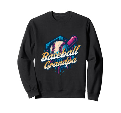 Baseball Grandpa Birthday Baseball Sweatshirt - Unique Graphic Men Women - T-Shirt, Sweatshirt, Hoodie