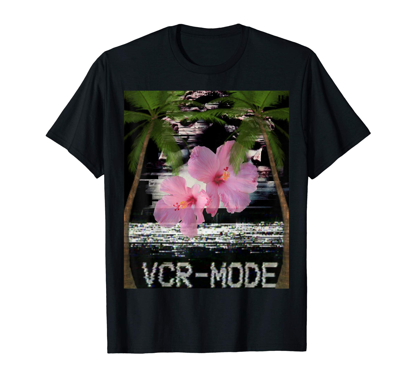 Palm Trees Flowers Aesthetic Vaporwave T-Shirt - Unique Graphic for Adults - T-Shirt, Sweatshirt, Hoodie