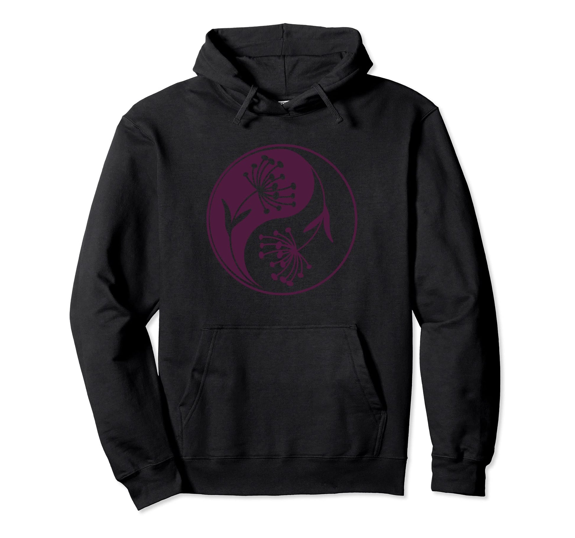 Hippie Yin Yang Flower Power Love Peace Hoodie - Custom Art Print Unisex - T-Shirt, Sweatshirt, Hoodie