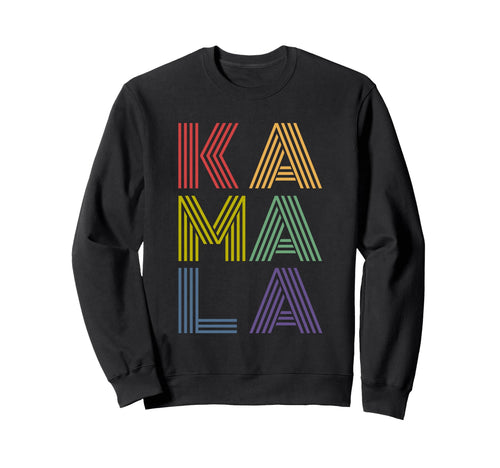 Kamala Rainbow Stacked Text Sweatshirt - Casual Everyday Wear Unisex - T-Shirt, Sweatshirt, Hoodie
