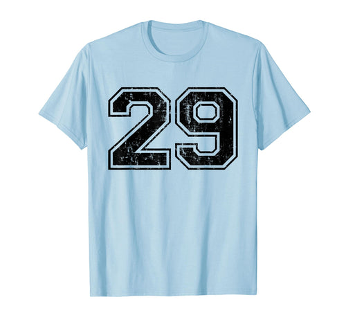 Number 29 Varsity Distressed Sport Team T-Shirt - Unique Graphic Men Women - T-Shirt, Sweatshirt, Hoodie