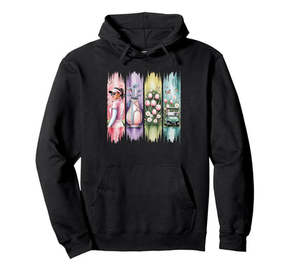 Golf Coquette Floral Golf Ball Mom Game Hoodie - Unique Graphic for Adults - T-Shirt, Sweatshirt, Hoodie