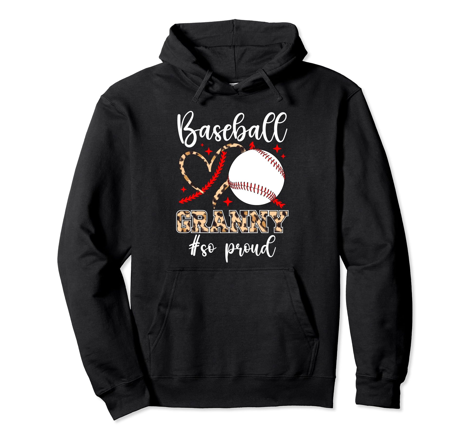 Baseball Granny So Proud Grandma Granny Hoodie - Graphic Print for Adults - T-Shirt, Sweatshirt, Hoodie