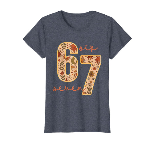 67 Six Seven Boho Floral Moon Flowers T-Shirt - Novelty Apparel Men Women - T-Shirt, Sweatshirt, Hoodie