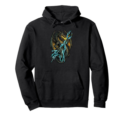 Dragon Playing Electric Guitar Rock Hoodie - Streetwear Style Men Women - T-Shirt, Sweatshirt, Hoodie