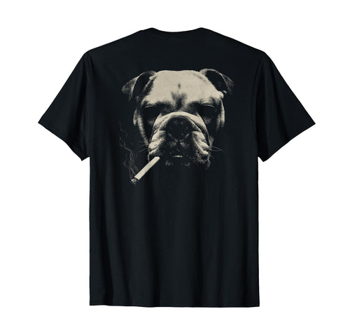 English Bulldog Smoking Cigarette T-Shirt - Streetwear Style Men Women - T-Shirt, Sweatshirt, Hoodie
