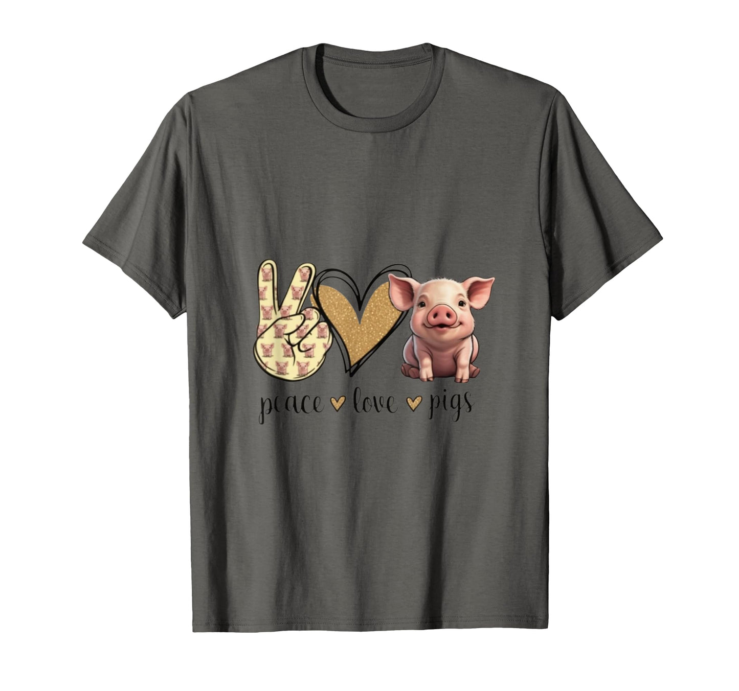 Peace Love Show Pig Lover T-Shirt - Custom Art Print for Adults - T-Shirt, Sweatshirt, Hoodie