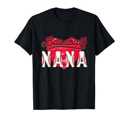 Baseball Nana Grandma Grandson Grandkids T-Shirt - Graphic Print Men Women - T-Shirt, Sweatshirt, Hoodie